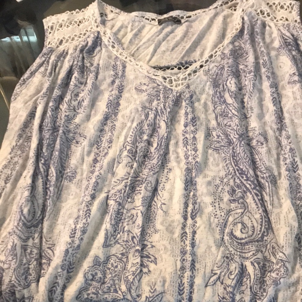Summer top cutie white / blue